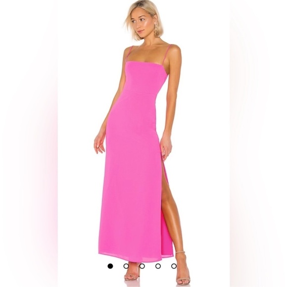 superdown Dresses & Skirts - Revolve Superdown Addison Maxi Dress Spaghetti Strap Hot Pink Wedding Guest
